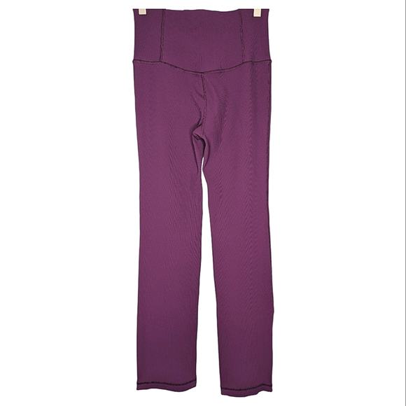 Athleta Elation Rib Snap Pant Pinot Plum Yoga Workout Athletic Athleisure Small - Picture 6 of 7